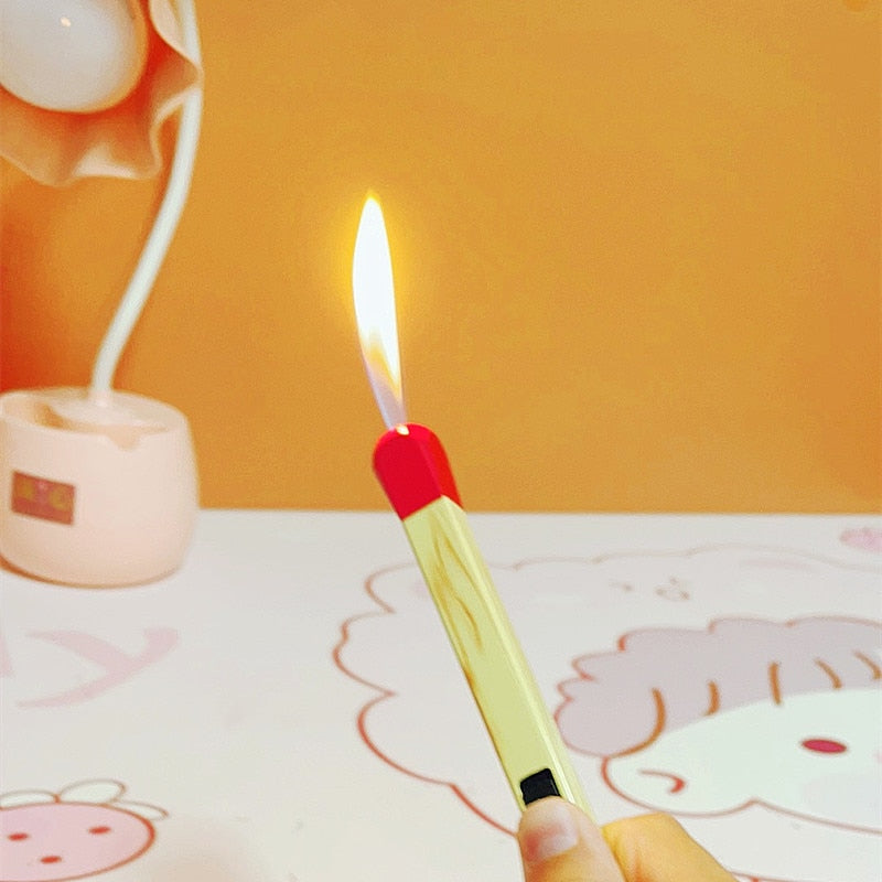 Super Long Luminous Matchstick Lighter Butane Torch Inflatable Lighter Household Aromatherapy Kitchen Gadgets Daily Necessities