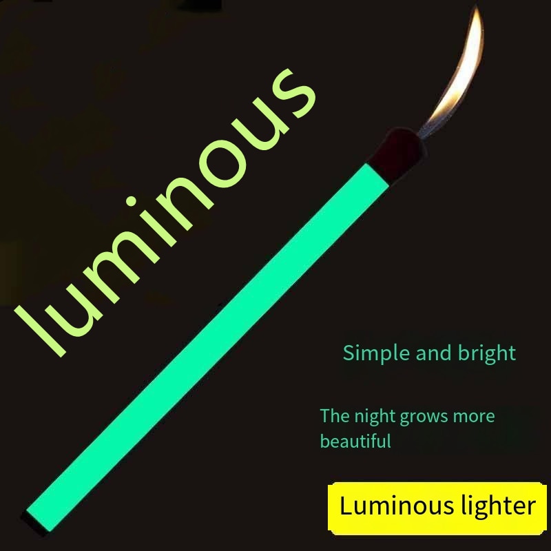 Super Long Luminous Matchstick Lighter Butane Torch Inflatable Lighter Household Aromatherapy Kitchen Gadgets Daily Necessities